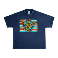Navy gemstone sunflower background Urban Heavy Tee - AdoDesignShop