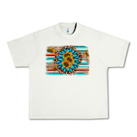 Pistachio gemstone sunflower background Urban Heavy Tee - AdoDesignShop