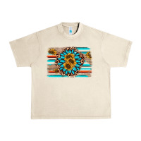 Sandshell gemstone sunflower background Urban Heavy Tee - AdoDesignShop