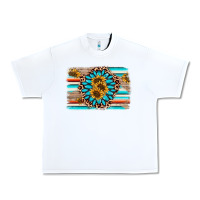 White gemstone sunflower background Urban Heavy Tee - AdoDesignShop