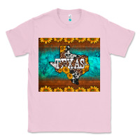 Bubblegum Pink sunflowers cowhide leopard texas map Classic Tee - BarkalooDesign