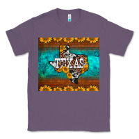 Lavender sunflowers cowhide leopard texas map Classic Tee - BarkalooDesign