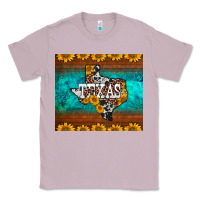 Lilac sunflowers cowhide leopard texas map Classic Tee - BarkalooDesign