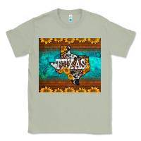 Matcha sunflowers cowhide leopard texas map Classic Tee - BarkalooDesign