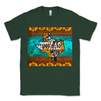 Sports Green sunflowers cowhide leopard texas map Classic Tee - BarkalooDesign
