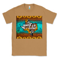 Toasted Coconut sunflowers cowhide leopard texas map Classic Tee - BarkalooDesign