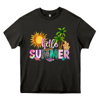 Asphalt hello summer with sun Heavy Core Tee - texasbilliewilder