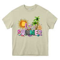 Mossy hello summer with sun Heavy Core Tee - texasbilliewilder