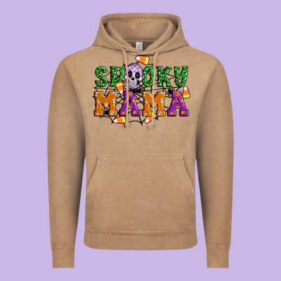 Spooky Mama Vintage Hoodie Designed By Artiststas
