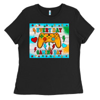 Black every day is gaming day Ladies Tee - JahusDesignShop