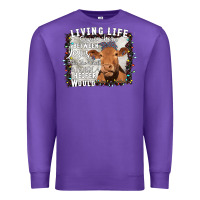 Purple Between Jesus Take The Wheel I Wish A Heifer Would Premium Sweatshirt - Bettercallsaul