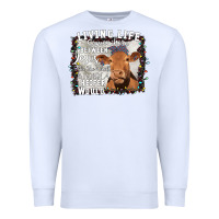 White Between Jesus Take The Wheel I Wish A Heifer Would Premium Sweatshirt - Bettercallsaul