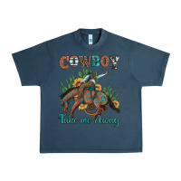 Midnight Navy cowboy take me away rodeo Urban Heavy Tee - Artiststas
