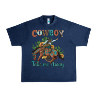 Navy cowboy take me away rodeo Urban Heavy Tee - Artiststas