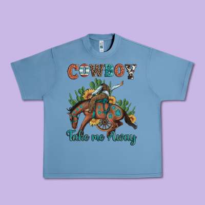 Cowboy Take Me Away Rodeo Urban Heavy Tee Designed By Artiststas