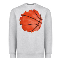 Heather Grey basketball patch Heavyweight Sweatshirt - AdoDesignShop