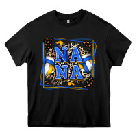 Black volleyball nana with leopard Heavy Core Tee - Zillion Design Studio