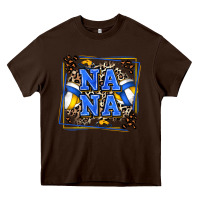 Chocolate Brown volleyball nana with leopard Heavy Core Tee - Zillion Design Studio