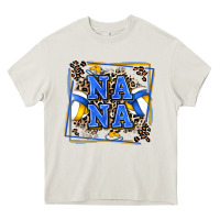Cream volleyball nana with leopard Heavy Core Tee - Zillion Design Studio