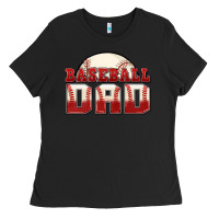 Black baseball dad Ladies Tee - Zillion Design Studio