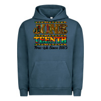 Pigment Midnight Navy Juneteenth Urban Hoodie - HowdyJamesFarm