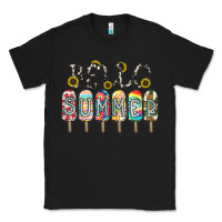 Black name vibrant summer greeting with popsicles Classic Tee - CowhideDigitalArt