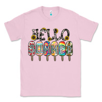 Bubblegum Pink name vibrant summer greeting with popsicles Classic Tee - CowhideDigitalArt