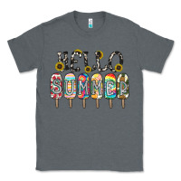 Charcoal Heather name vibrant summer greeting with popsicles Classic Tee - CowhideDigitalArt