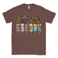 Chestnut name vibrant summer greeting with popsicles Classic Tee - CowhideDigitalArt