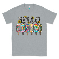 Heather Grey name vibrant summer greeting with popsicles Classic Tee - CowhideDigitalArt