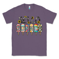 Lavender name vibrant summer greeting with popsicles Classic Tee - CowhideDigitalArt