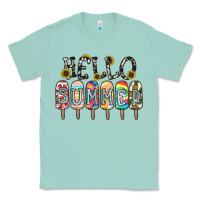 Seafoam name vibrant summer greeting with popsicles Classic Tee - CowhideDigitalArt