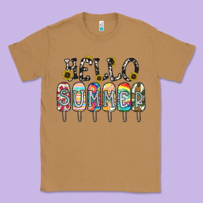 Name Vibrant Summer Greeting With Popsicles Classic Tee Designed By Cowhidedigitalart