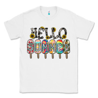 White name vibrant summer greeting with popsicles Classic Tee - CowhideDigitalArt