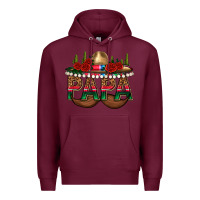 Burgundy Papa Premium Hoodie - texasbilliewilder