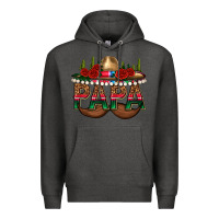 Charcoal Heather Papa Premium Hoodie - texasbilliewilder