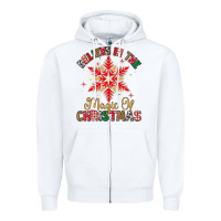White believe in the magic of christmas Zipper Hoodie - MaliasSmallBusiness