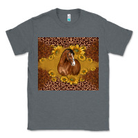 Charcoal Heather horse Classic Tee - BarkalooDesign