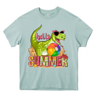 Arona hello summer rex Heavy Core Tee - texasbilliewilder