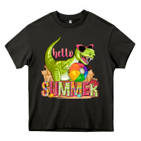 Asphalt hello summer rex Heavy Core Tee - texasbilliewilder