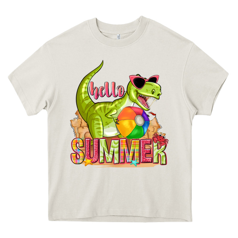 Hello Summer Rex Heavy Core Tee by texasbilliewilder | Teevron