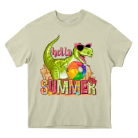 Mossy hello summer rex Heavy Core Tee - texasbilliewilder