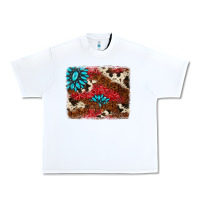 White gemstone cowhide background Urban Heavy Tee - AdoDesignShop