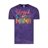 Cloud Purple blessed mama Vintage Tee - JahusDesignShop
