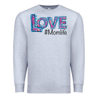 Heather Grey Love Mom Life Premium Sweatshirt - Bettercallsaul