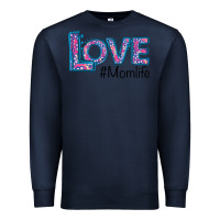 Navy Love Mom Life Premium Sweatshirt - Bettercallsaul