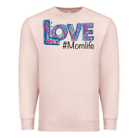 Pale Pink Love Mom Life Premium Sweatshirt - Bettercallsaul