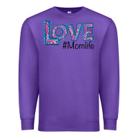 Purple Love Mom Life Premium Sweatshirt - Bettercallsaul