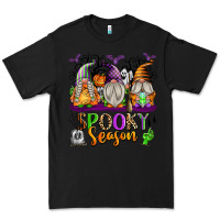 Black Spooky Season Gnomes Premium Tee - texasbilliewilder