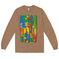 Toasted Coconut autism american flag Long Sleeve Tee - MaliasSmallBusiness